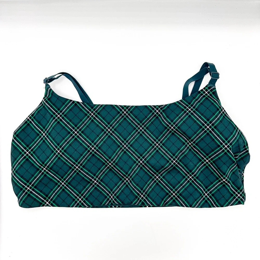 VS Pink Green Plaid Wireless Bralette